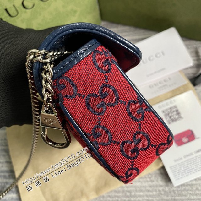 Gucci經典百搭女包 古馳GG Marmont Mini女包 Gucci全皮鏈條迷你小挎包 476433  ydg3273